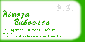 mimoza bukovits business card